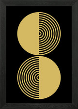Gold Circle Abstract Art