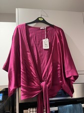 Ladies Satin Bolero Tye Front