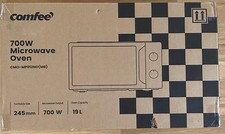 COMFEE 19L 700W Black and Mirror Mini Microwave Oven Manual Timer Mirror Design