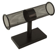 Jewellery T-Bar Watch Bracelet Black Metal Mesh Bangle Counter Display Stand