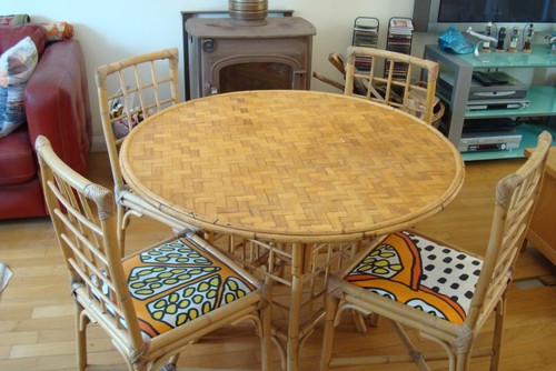 Vintage bamboo dining - vintage,
