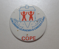 Vintage Cope Children's Leukaemia & Cancer Fund Tin Pin Badge Charities 1990S?