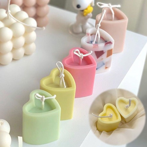 Diy candle mould heart plastic - diy,