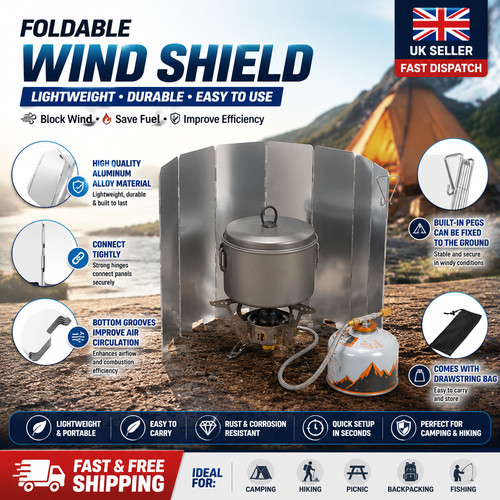 Stove wind shield 12plates - shield, 9-12plates