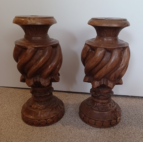 Pair large chunky vintage - pair,