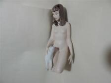 ROYAL DUX Nude Naked Girl with Cat approx 9" tall.  Designed by Cernoch