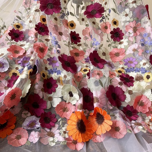 Vibrant multicolour flowers - multicolour, 3d