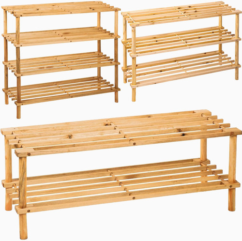 Tier wooden shoe rack - 2,