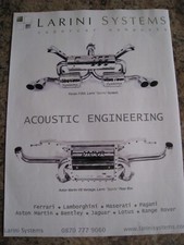LARINI SYSTEMS SUPERCAR EXHAUSTS FERRARI F355 ENGINEERING 2008 ADVERT  file 16