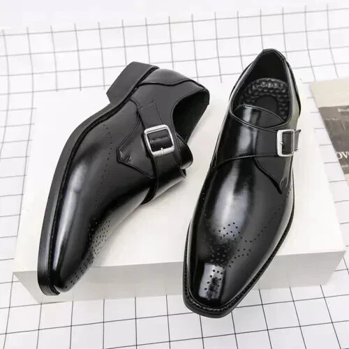 Men handmade black leather - men,