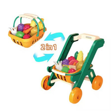 Shopping Trolley Toy Cart Play