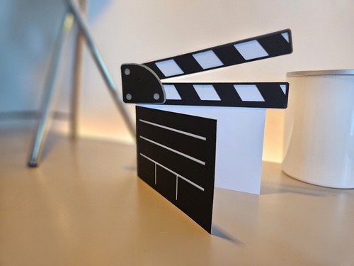 Handcrafted movie clapperboard - handcrafted,