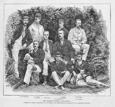 Thames Rowing Club Eight, Winners of Henley Challenge Cup - Antique Print 1876