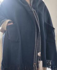 Blue Ruana Scarf  With Pockets (See Description) 