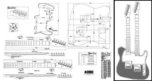 Tele style double neck guitar - neck,