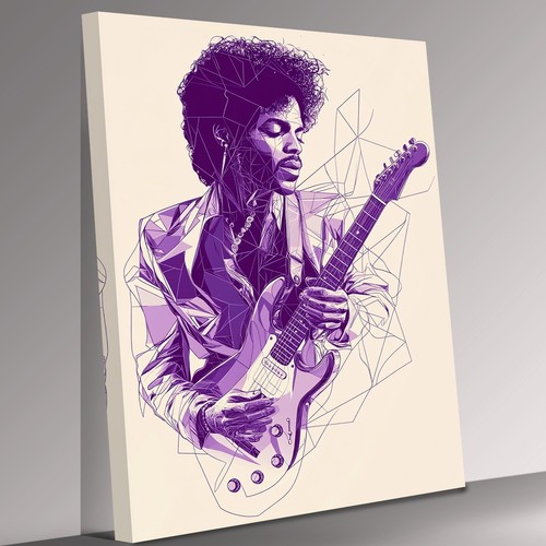 Prince singer purple guitar - singer,