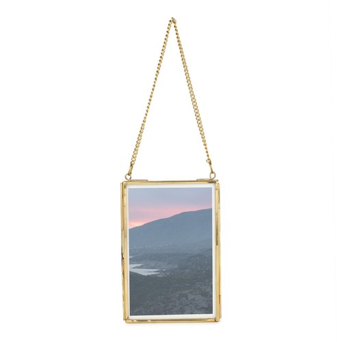 Antique metal brass glass - metal,