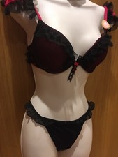 Soleil sucre Bra Set  Black