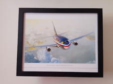  Aircraft print 'Commercial Aviation - Boeing 737-200'  FRAMED