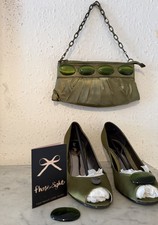 Phase Eight kiwi green satin