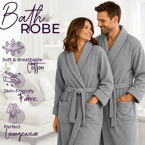 Unisex waffle bath - waffle, 100%
