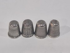 Vintage solid silver thimbles