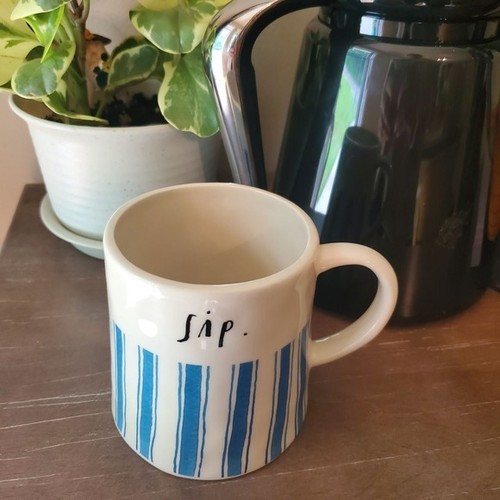 Rae dunn blue stripe - blue, mug