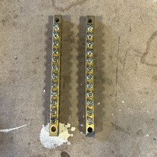 NEUTRAL EARTH BAR BRASS  HOLE SCREW METAL STRIP BLOCK CONSUMER UNIT