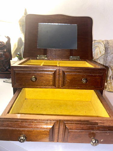 Wooden jewellery box - wooden,