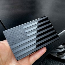 2Pcs Metal USA Flag Sticker