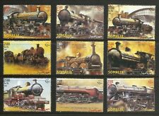 CLASSIC STEAM TRAINS RAILYWAY TRAVEL 2002 MNH STAMP SET OF NINE (302)