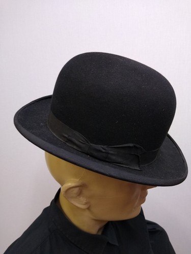 Vintage black bowler hat - vintage,