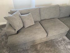 Next large right hand corner chaise sofa charcoal grey