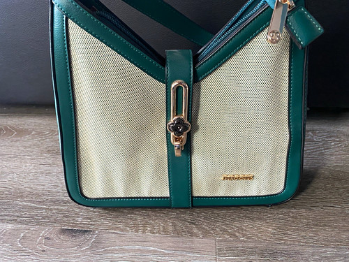 Bessie green beige colourblock - green/beige,