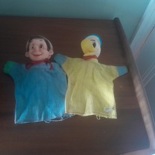 Vintage Pinocchio And Donald Duck Puppets Made In England Semco LTD
