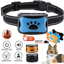 Anti Bark Collar Stop Dog Barking Sound Vibration S/M/L Adjustable Rechargeable