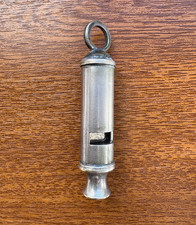 Vintage Metropolitan Police Whistle – J Hudson Style Nickel-Plated Brass UK