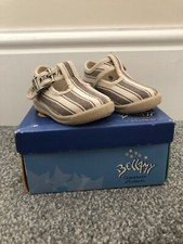 Bellamy Unisex Toddler Shoes, Tan/Brown & Cream Stripes Size 18