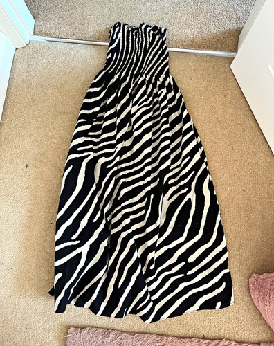 Zebra print strapless - h&m,
