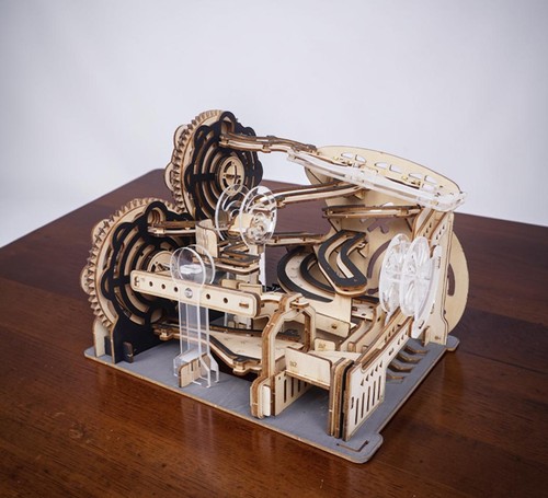 Wooden puzzle marble - marble, run