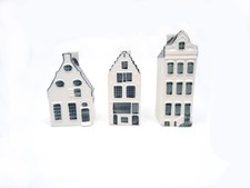 3x KLM Bols Delft Blue Miniature Houses - Numbers 39,50,58