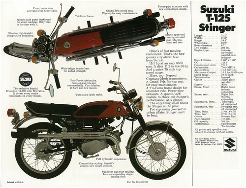 Suzuki brochure t125 1969 - brochure, &