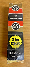 ** Vintage & Collectable Dunlop 65 Golf Balls - Unused In Original Box of 3 **