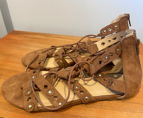 Women brown faux - faux, suede
