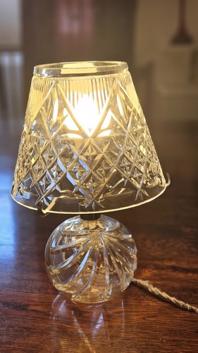 Vintage art deco crystal lamp - art,