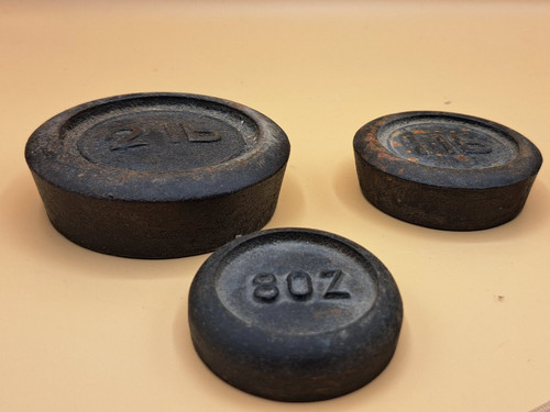 Vintage set cast weighing - 4,