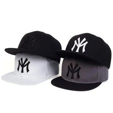Snapback Cap Mens Womens Flat Peak Baseball Hat Hip Hop Streetwear Adjustable