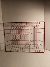 Vintage Red Dish Drainer, 16 1/2 x 12 1/2 Inches,  
