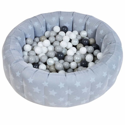 Grey flocked ball pit - flocked,