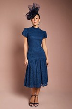 Coast Navy Midi Dress Womens